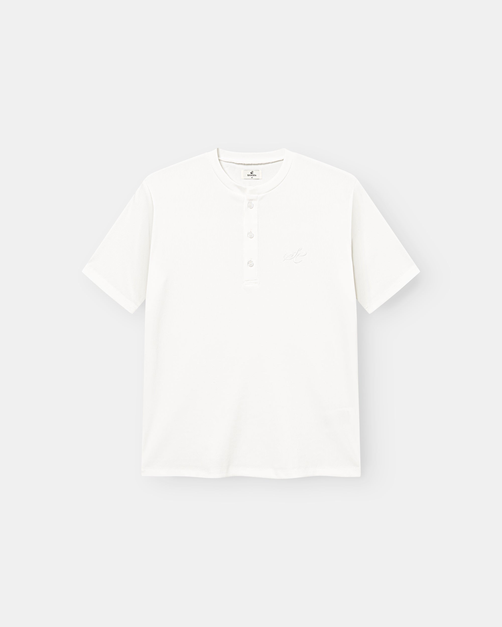 Henley Short Sleeve White